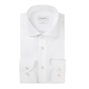 OVH-01-00 Overhemd - Wit - Slim Fit - Fine Twill (laatste maat: 43)