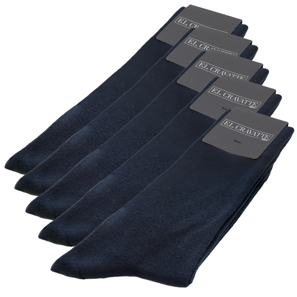 SK-021-5PACK Sokken donkerblauw 5-pack
