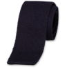 STD-B-507 Gebreide wollen stropdas donkerblauw