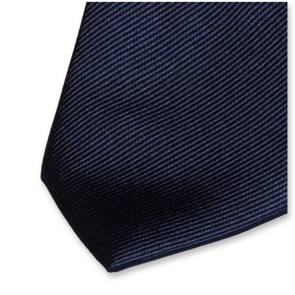 Zijde stropdas donkerblauw