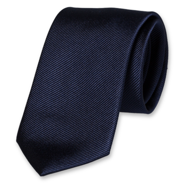 Zijde stropdas donkerblauw
